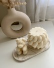 Oval fat stor beige/svart marmorert thumbnail